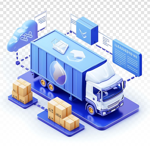 3D Logistics Express Icon for Ecommerce Platforms