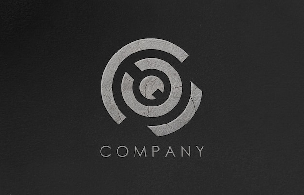 PSD 3d logo mockup for business company