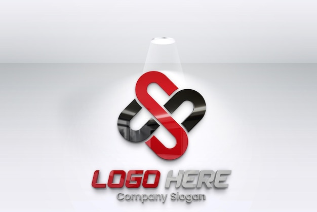 3d logo mockup embossed