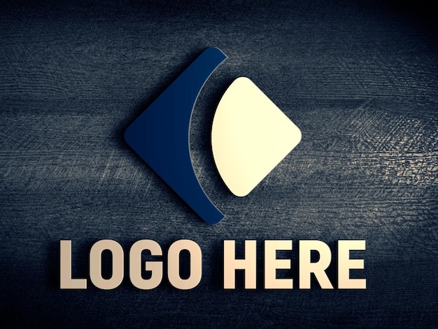 3d logo mockup psd company logo mockup