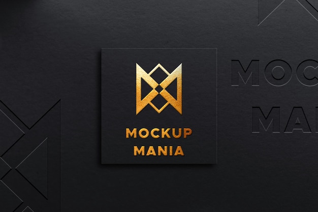 3D Logo Mockup PSD Logo Mockup Minimal Logo Mockup 3D Mockup PSD Mockup Silver and Golden Mockup