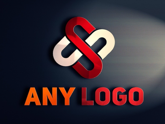 PSD 3d logo mockup psd modern logo mockup professional logo mockup