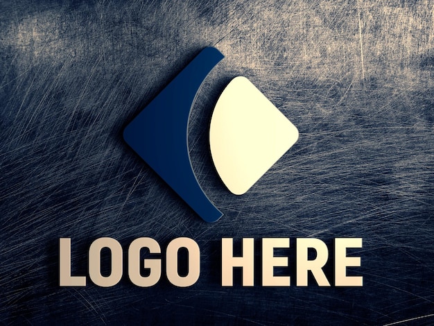 PSD 3d logo mockup psd