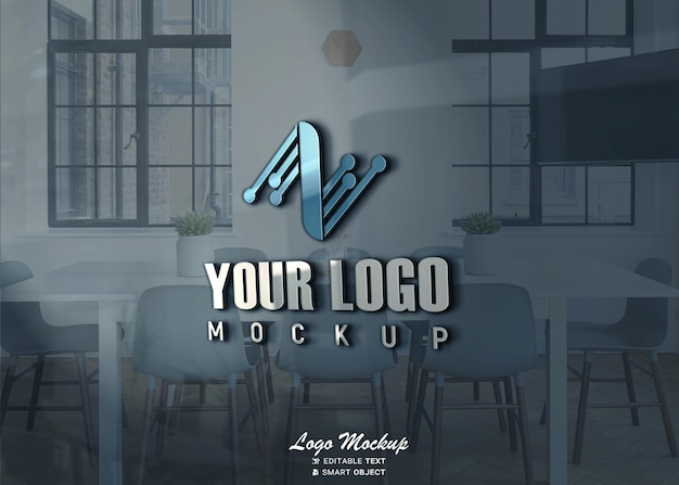 3d logo mockup psd