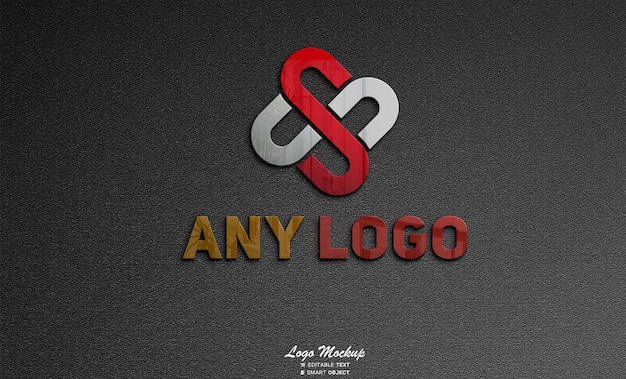 PSD 3d logo mockup psd