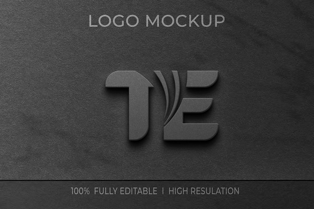 3d logo and text mockup