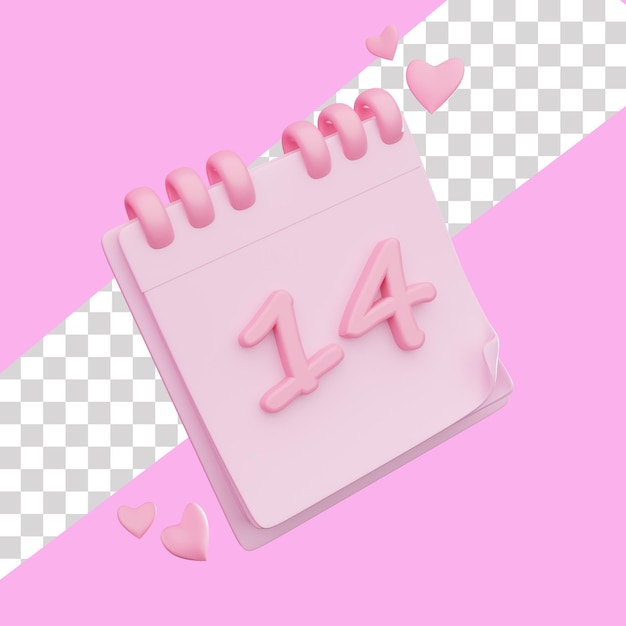 3D Love Calender 14 Valentine day