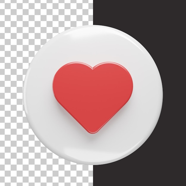 3d love icon isolated