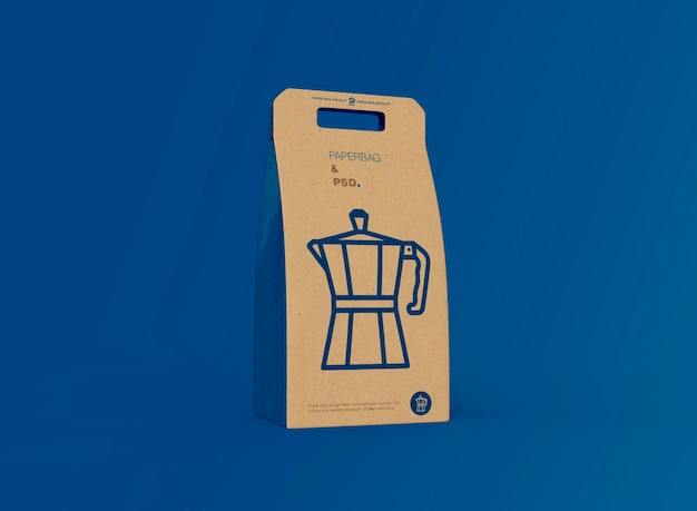 3d Lunch Kraft Bag Mockup