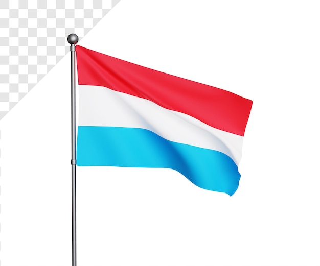 3d luxembourg flag illustration