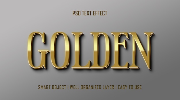 3d luxury golden editable text effect template