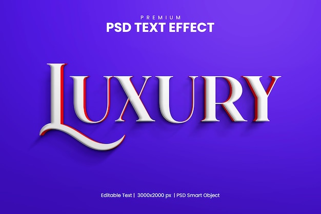 PSD 3d luxury text effect template