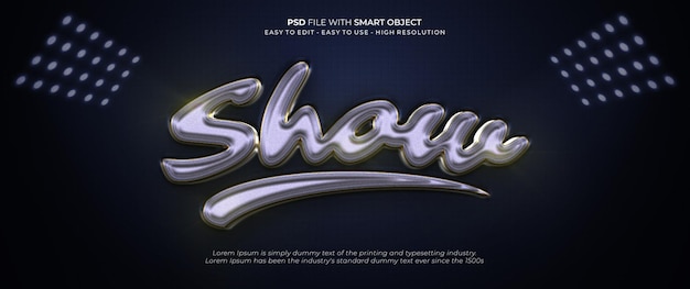 3d luxury text show style effect