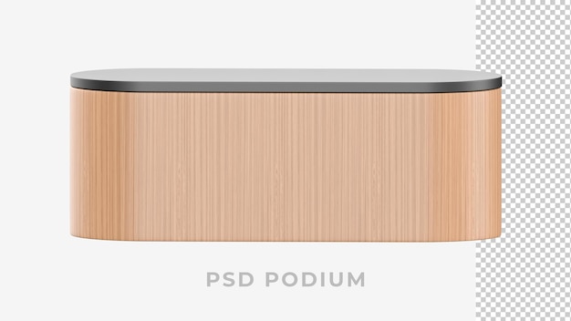 3D luxury wood long podium