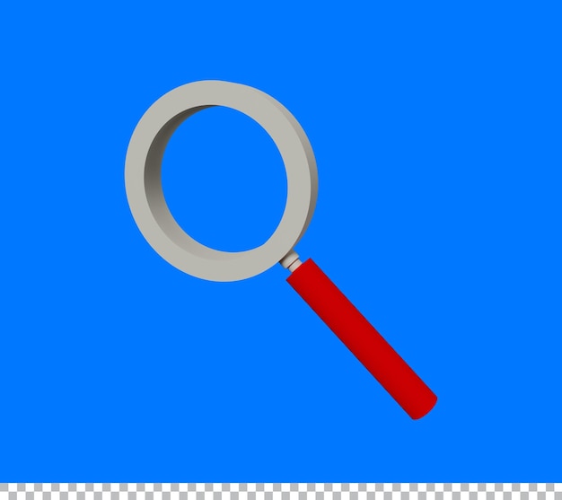 3d magnifying glass for composition