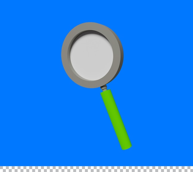 3d magnifying glass for composition