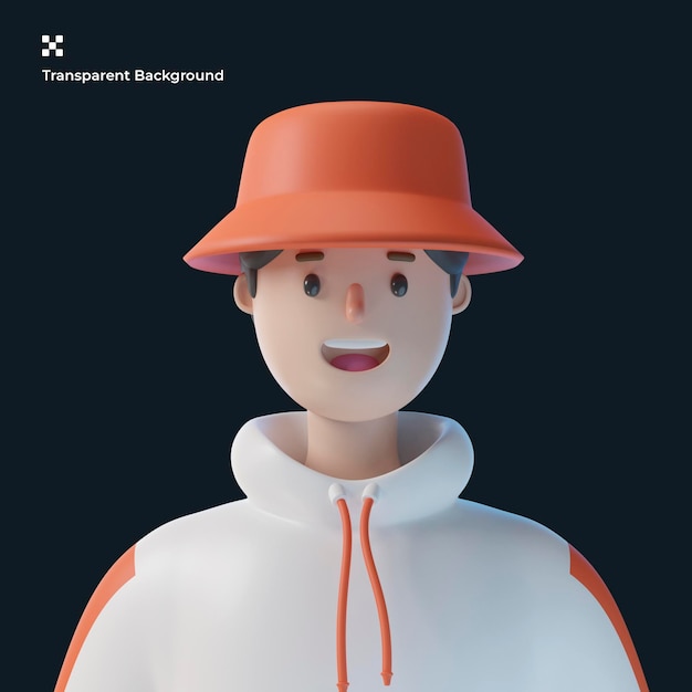 3d male cartoon character avatar