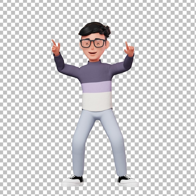 3d male character in dancing pose