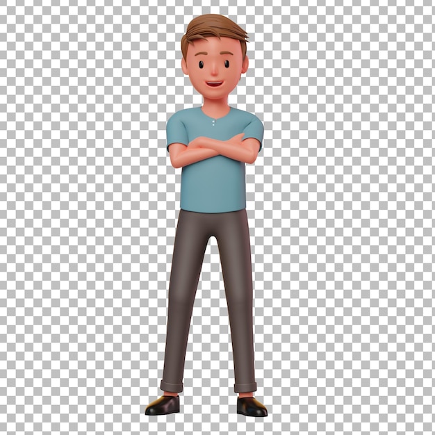 3D male character happy