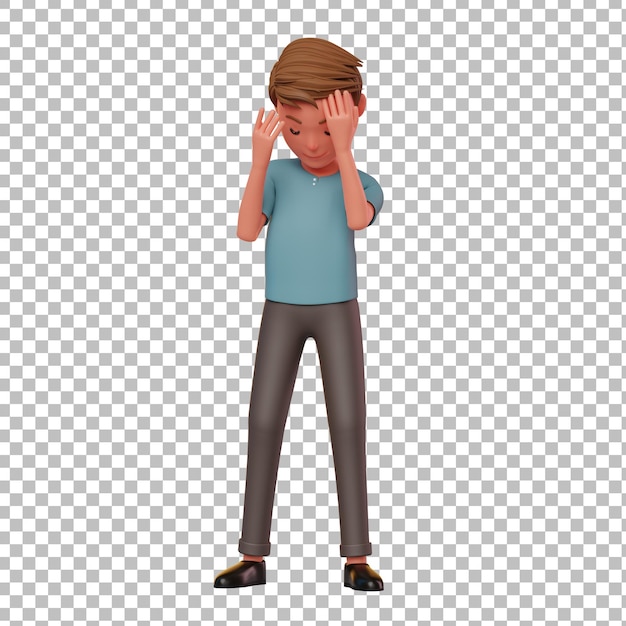 3D male character worried