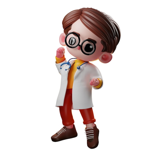 3d Male Doctor Character Congratulations