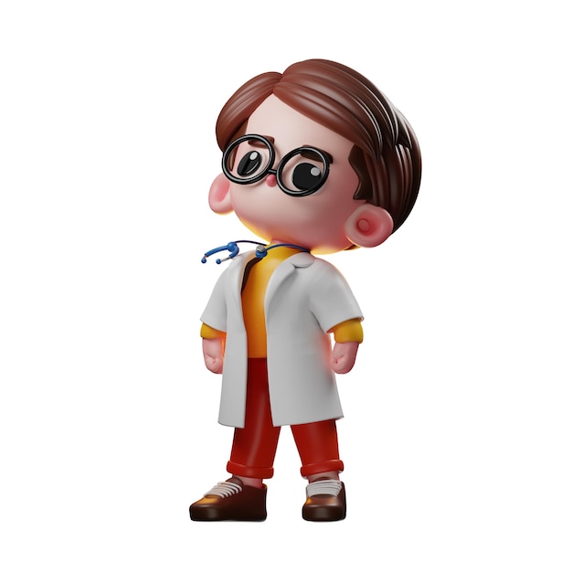 3d Male Doctor Character Super Hero