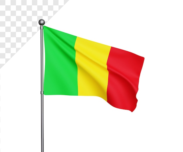 3d mali flag illustration