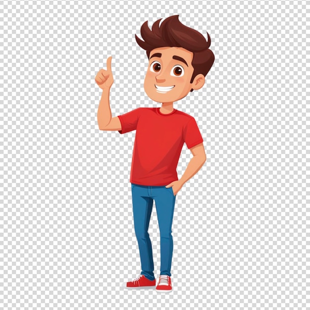 3d Man Showing Something Beside png background