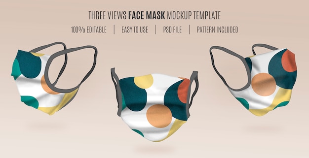 3D mask mockup template