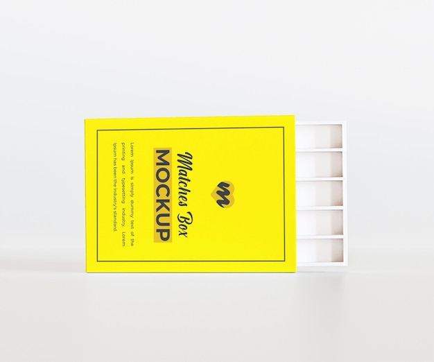 3d Matches Box Mockup