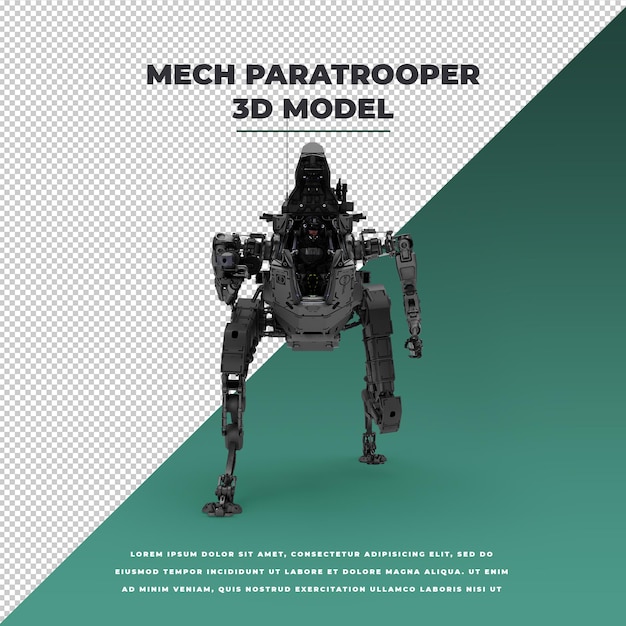 3D Mech Paratrooper model