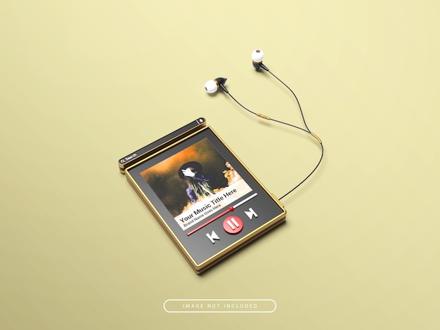 3D media player mockup