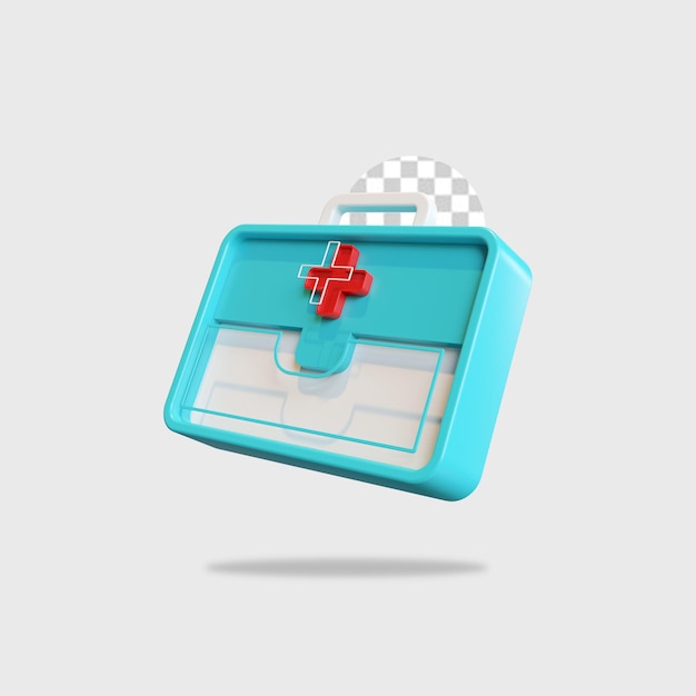 3d medical bag rendering isolated