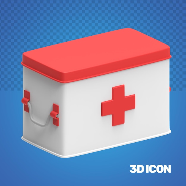 3D Medical Icon Medical Box- 01