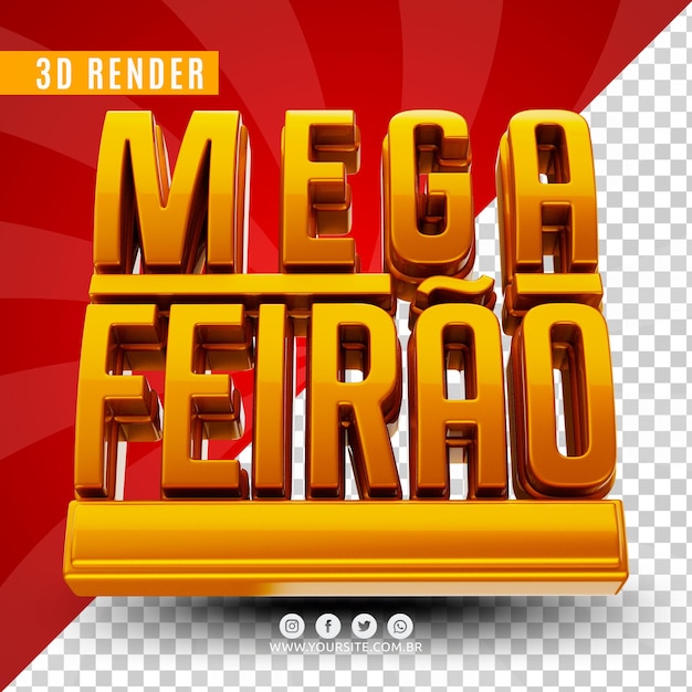 3d mega sale logo for companies