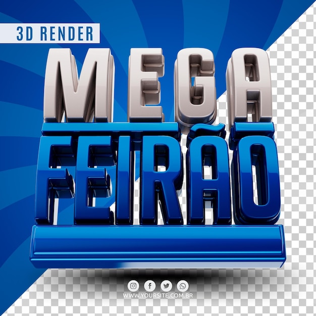 3d mega sale logo for companies