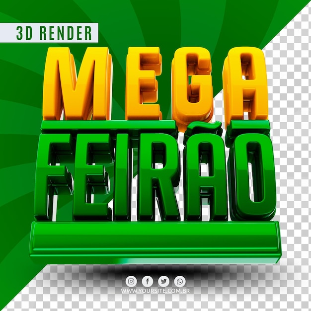 3d mega sale logo for companies