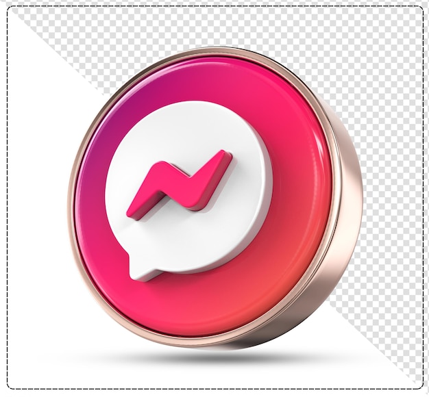 3d messenger icon isolated