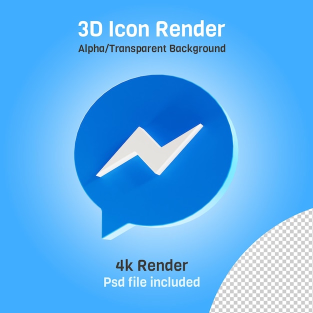 3d messenger icon