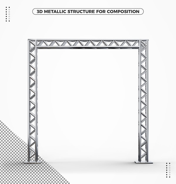 3d metallic structure of round tubes