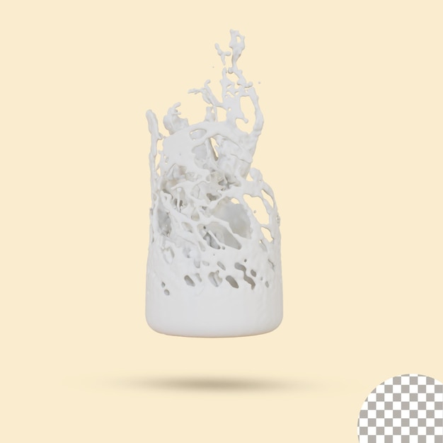 3d Milk splash 3d Render Image