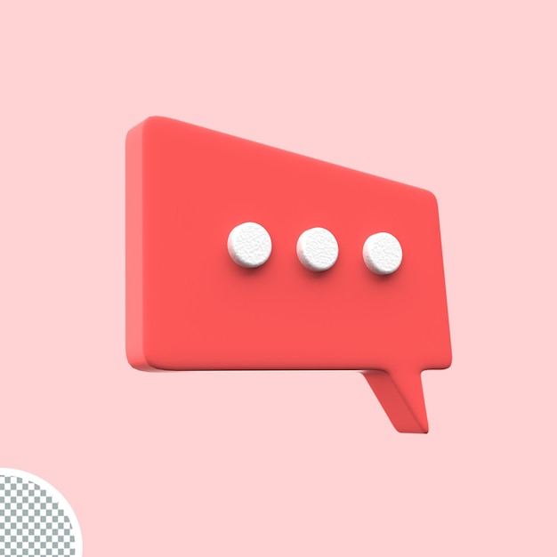 3d minimal pink bubbles speech chat icon talk balloon messages icon 3d rendering illustration 3d art