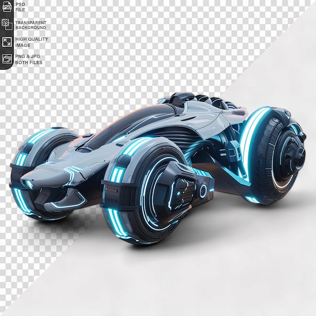 PSD a 3d model of a car with a blue body and the word car on it