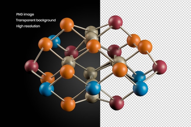 3d model of molecule substance ai genarated