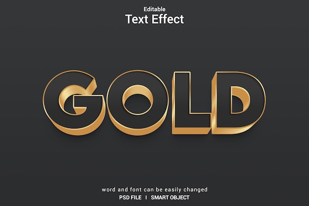 3D Modern GOLD Text Effects