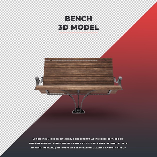 3D Modern old and Park Bench Model