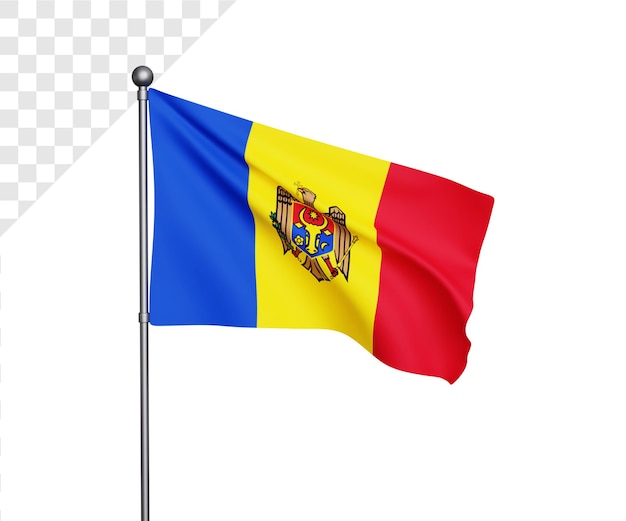 3d moldova flag illustration