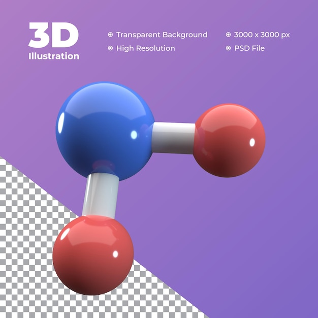 3d molecule illustration