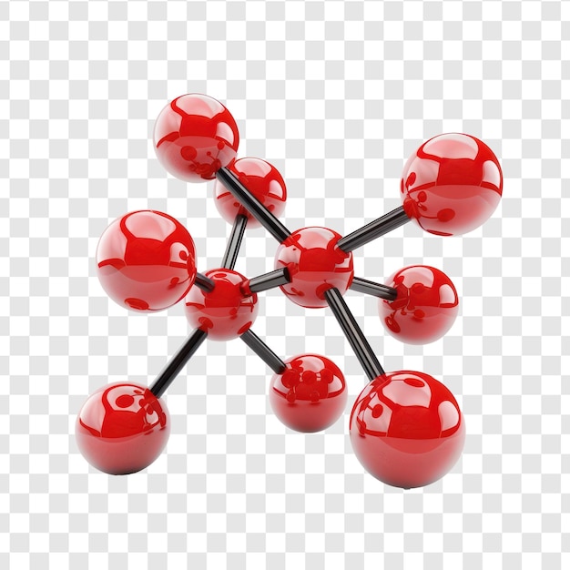 PSD 3d molecule isolate on transparency background