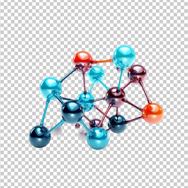 3D Molecule on white background